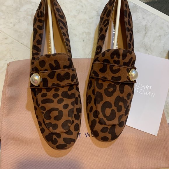 NWT Stuart Weitzman Payson Pearl Suede Loafer, Sz 7.5 - Picture 3 of 12